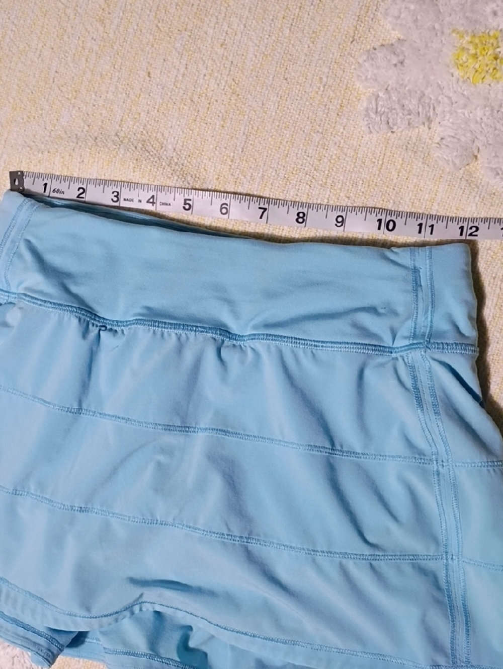 lululemon athletica Light Blue Athletic Short Skirt with Hidden Back Pocket - Picture 3 of 10